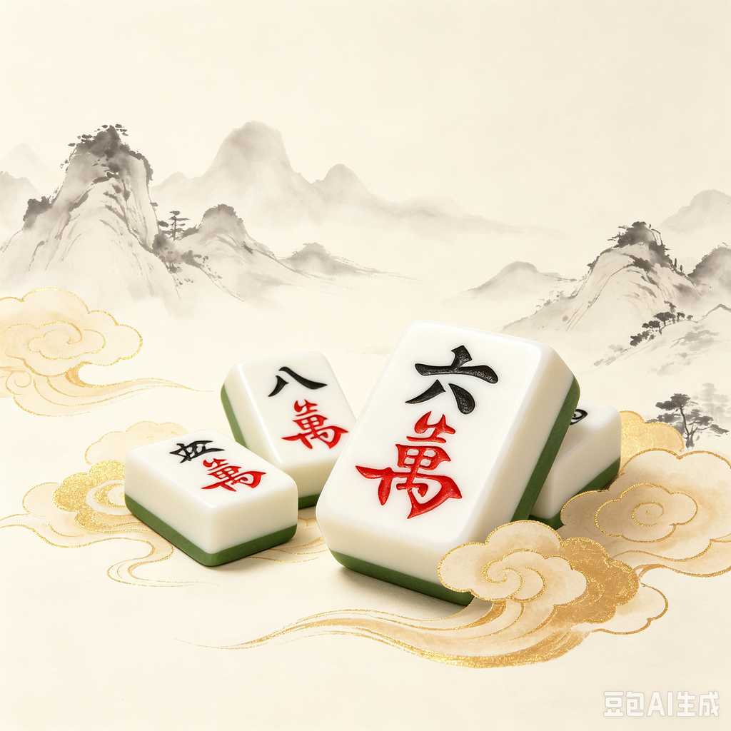 hand painted mahjong tiles
